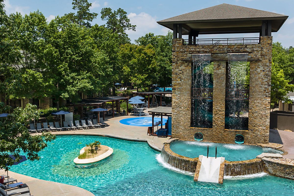 Picture of birds eye view of waterpark