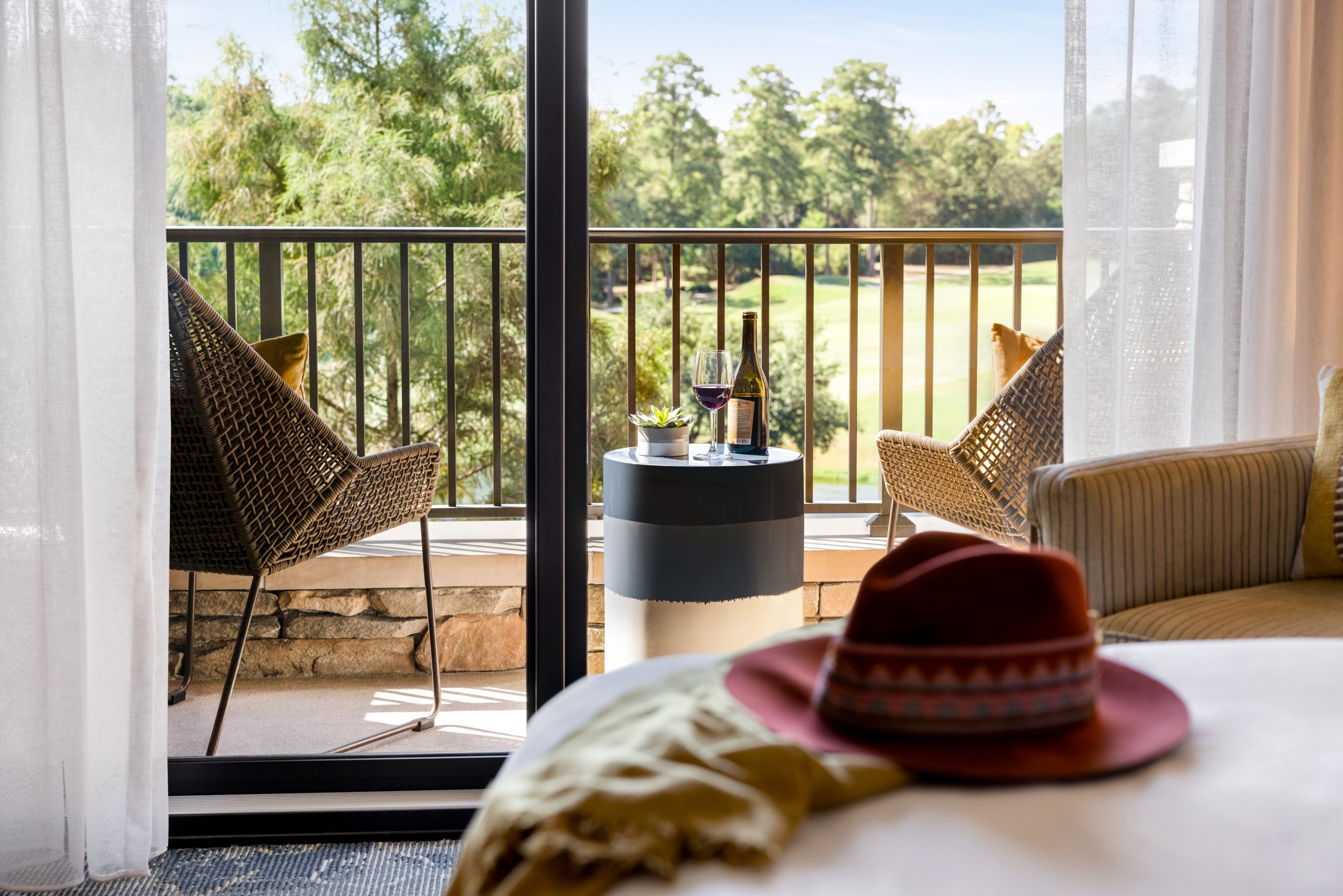 image of a leisure lifestyle stay in a guestroom at The Woodlands Resort